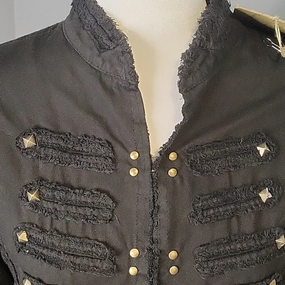 Inspira Embroidered Cotton Metal Accent 3/4 Sleeve Vintage Jacket Size XL - Picture 9 of 16